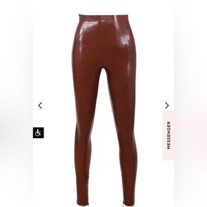LIA Cocoa Latex High Waist Leggings size extra small